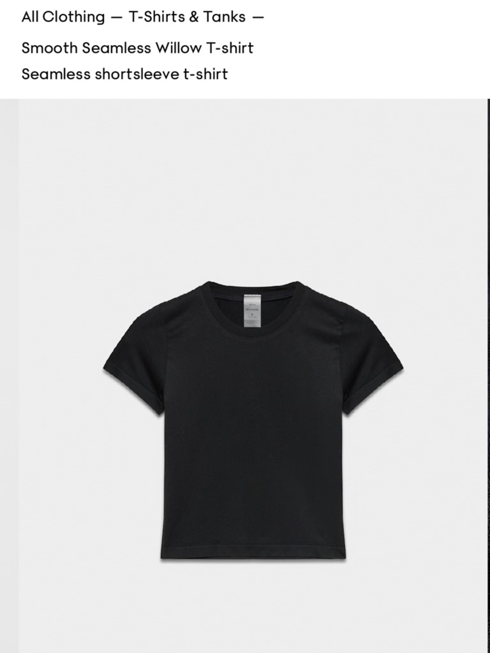 Willow Black Short Sleeve Crewneck Tee
